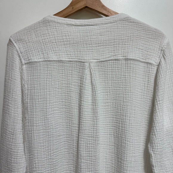 J. Jill PureJill 100% Cotton Gauze Button Front Long Sleeve Top - Picture 9 of 14